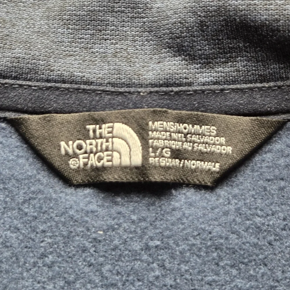 The North Face Jacket Mens Large Blue Softshell Full Zip Entellus Logo